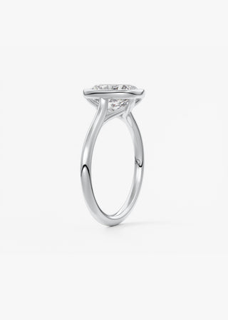 Oval Solitaire With Raised Basket Gallery Lab Grown Diamond Engagement Ring