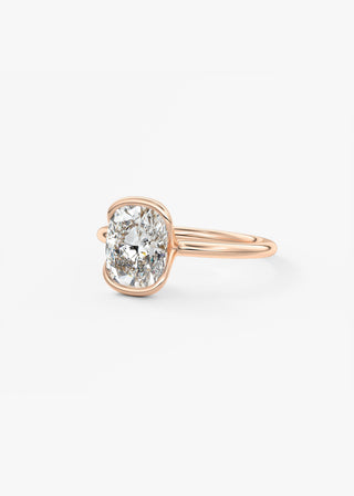Oval Solitaire With Raised Basket Gallery Lab Grown Diamond Engagement Ring