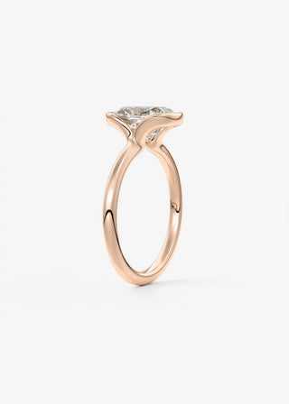 Oval Solitaire With Raised Basket Gallery Lab Grown Diamond Engagement Ring