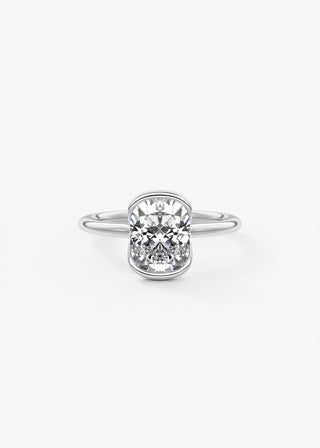 Oval Solitaire With Raised Basket Gallery Lab Grown Diamond Engagement Ring