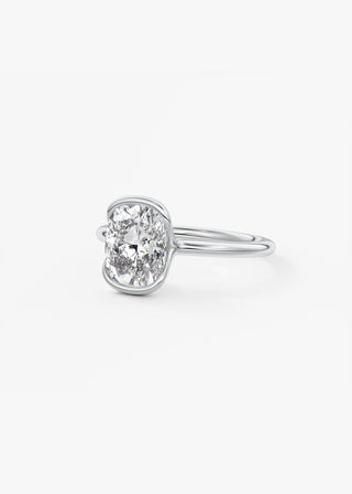 Oval Solitaire With Raised Basket Gallery Lab Grown Diamond Engagement Ring