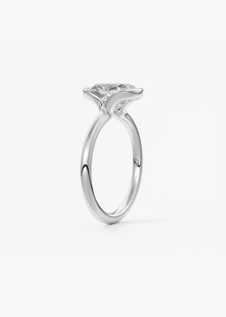 Oval Solitaire With Raised Basket Gallery Lab Grown Diamond Engagement Ring