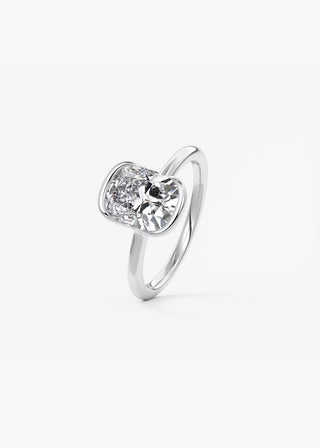 Oval Solitaire With Raised Basket Gallery Lab Grown Diamond Engagement Ring