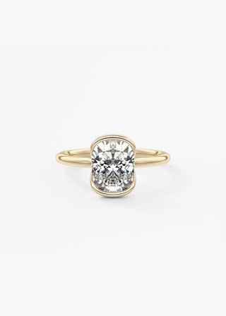 Oval Solitaire With Raised Basket Gallery Lab Grown Diamond Engagement Ring
