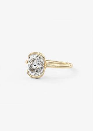 Oval Solitaire With Raised Basket Gallery Lab Grown Diamond Engagement Ring