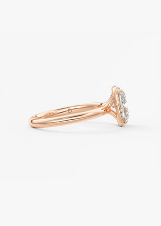 Oval Solitaire With Raised Basket Gallery Lab Grown Diamond Engagement Ring