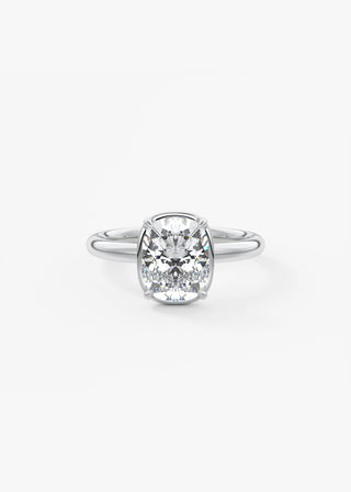 Oval Solitaire With Raised Basket Gallery Lab Grown Diamond Engagement Ring