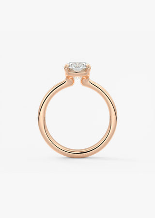 Oval Solitaire With Raised Basket Gallery Lab Grown Diamond Engagement Ring