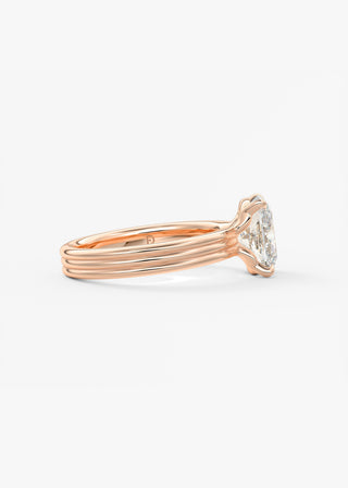 Oval Solitaire With Raised Basket Gallery Lab Grown Diamond Engagement Ring