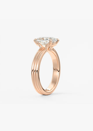 Oval Solitaire With Raised Basket Gallery Lab Grown Diamond Engagement Ring