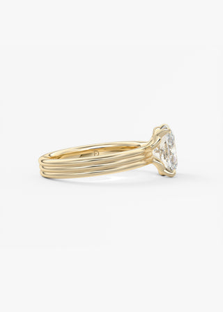 Oval Solitaire With Raised Basket Gallery Lab Grown Diamond Engagement Ring