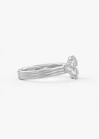 Oval Solitaire With Raised Basket Gallery Lab Grown Diamond Engagement Ring