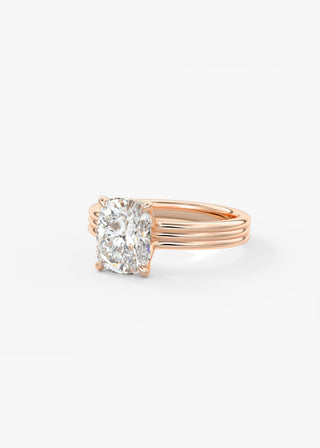Oval Solitaire With Raised Basket Gallery Lab Grown Diamond Engagement Ring