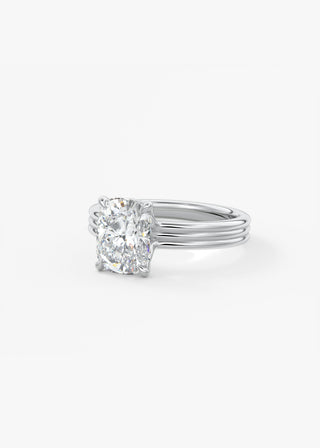 Oval Solitaire With Raised Basket Gallery Lab Grown Diamond Engagement Ring