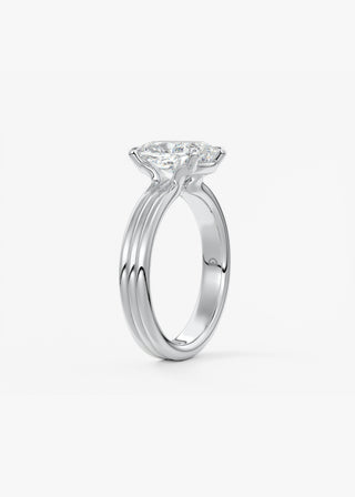 Oval Solitaire With Raised Basket Gallery Lab Grown Diamond Engagement Ring