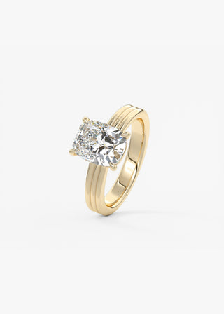 Oval Solitaire With Raised Basket Gallery Lab Grown Diamond Engagement Ring