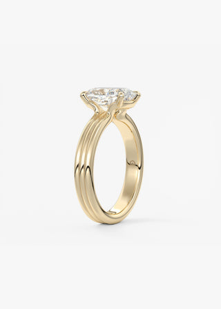 Oval Solitaire With Raised Basket Gallery Lab Grown Diamond Engagement Ring