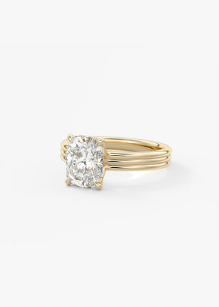 Oval Solitaire With Raised Basket Gallery Lab Grown Diamond Engagement Ring