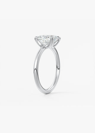 Oval Solitaire With Raised Basket Gallery Lab Grown Diamond Engagement Ring