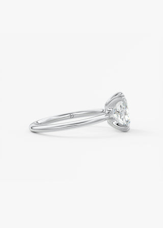 Oval Solitaire With Raised Basket Gallery Lab Grown Diamond Engagement Ring