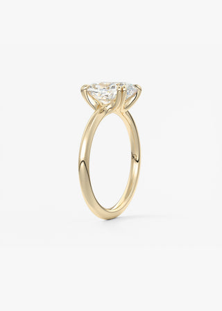 Oval Solitaire With Raised Basket Gallery Lab Grown Diamond Engagement Ring
