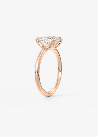 Oval Solitaire With Raised Basket Gallery Lab Grown Diamond Engagement Ring