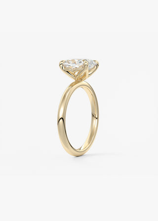 Oval Solitaire With Raised Basket Gallery Lab Grown Diamond Engagement Ring