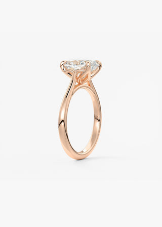 Oval Solitaire With Raised Basket Gallery Lab Grown Diamond Engagement Ring