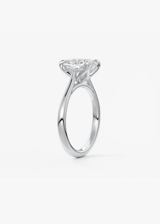 Oval Solitaire With Raised Basket Gallery Lab Grown Diamond Engagement Ring