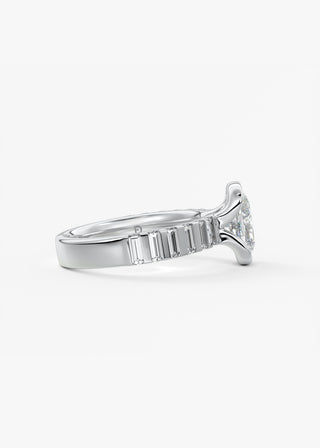 Oval Solitaire With Raised Basket Gallery Lab Grown Diamond Engagement Ring