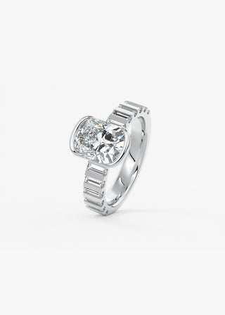 Oval Solitaire With Raised Basket Gallery Lab Grown Diamond Engagement Ring