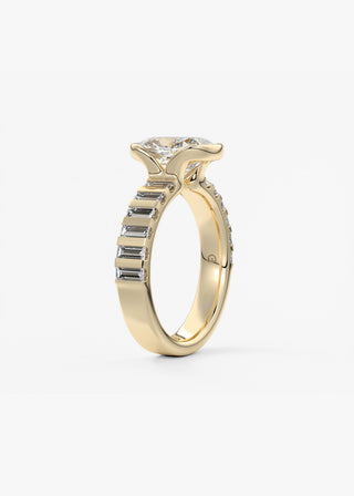 Oval Solitaire With Raised Basket Gallery Lab Grown Diamond Engagement Ring