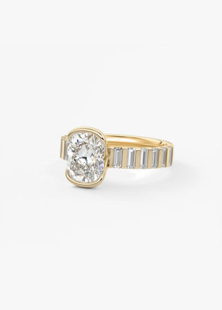 Oval Solitaire With Raised Basket Gallery Lab Grown Diamond Engagement Ring