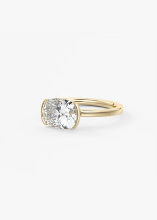 Oval Solitaire With Raised Basket Gallery Lab Grown Diamond Engagement Ring