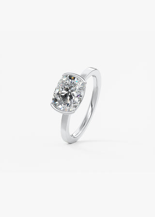 Oval Solitaire With Raised Basket Gallery Lab Grown Diamond Engagement Ring