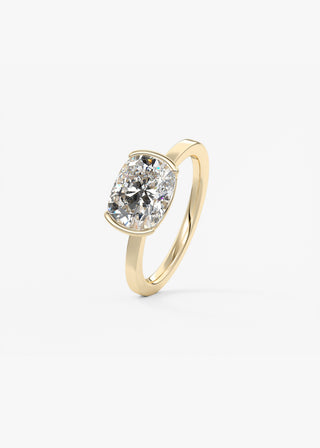Oval Solitaire With Raised Basket Gallery Lab Grown Diamond Engagement Ring