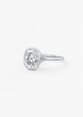 Oval Solitaire With Raised Basket Gallery Lab Grown Diamond Engagement Ring
