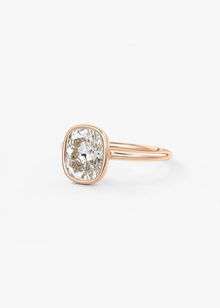 Oval Solitaire With Raised Basket Gallery Lab Grown Diamond Engagement Ring