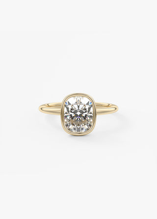 Oval Solitaire With Raised Basket Gallery Lab Grown Diamond Engagement Ring