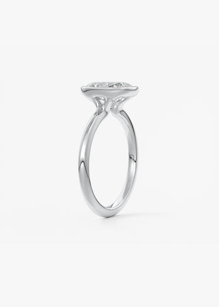 Oval Solitaire With Raised Basket Gallery Lab Grown Diamond Engagement Ring