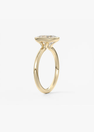 Oval Solitaire With Raised Basket Gallery Lab Grown Diamond Engagement Ring