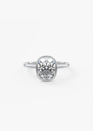 Oval Solitaire With Raised Basket Gallery Lab Grown Diamond Engagement Ring