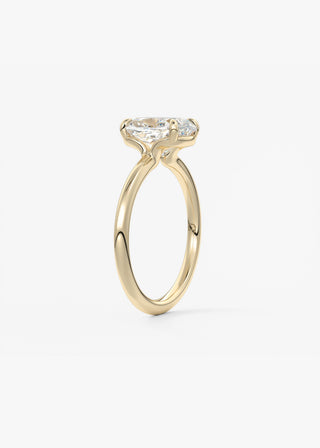 Oval Solitaire With Raised Basket Gallery Lab Grown Diamond Engagement Ring