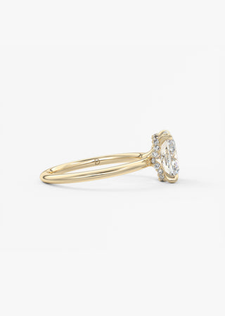 Oval Solitaire With Raised Basket Gallery Lab Grown Diamond Engagement Ring
