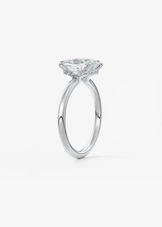 Oval Solitaire With Raised Basket Gallery Lab Grown Diamond Engagement Ring