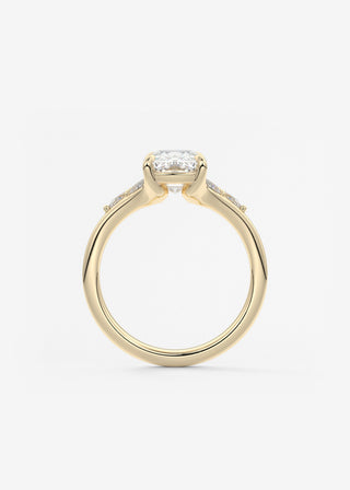 Oval Solitaire With Raised Basket Gallery Lab Grown Diamond Engagement Ring
