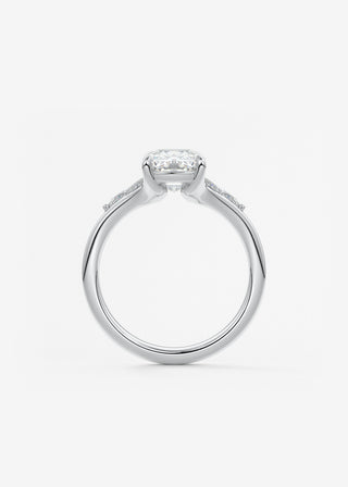 Oval Solitaire With Raised Basket Gallery Lab Grown Diamond Engagement Ring