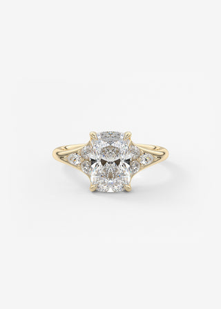 Oval Solitaire With Raised Basket Gallery Lab Grown Diamond Engagement Ring