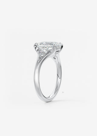 Oval Solitaire With Raised Basket Gallery Lab Grown Diamond Engagement Ring