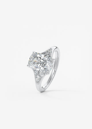 Oval Solitaire With Raised Basket Gallery Lab Grown Diamond Engagement Ring
